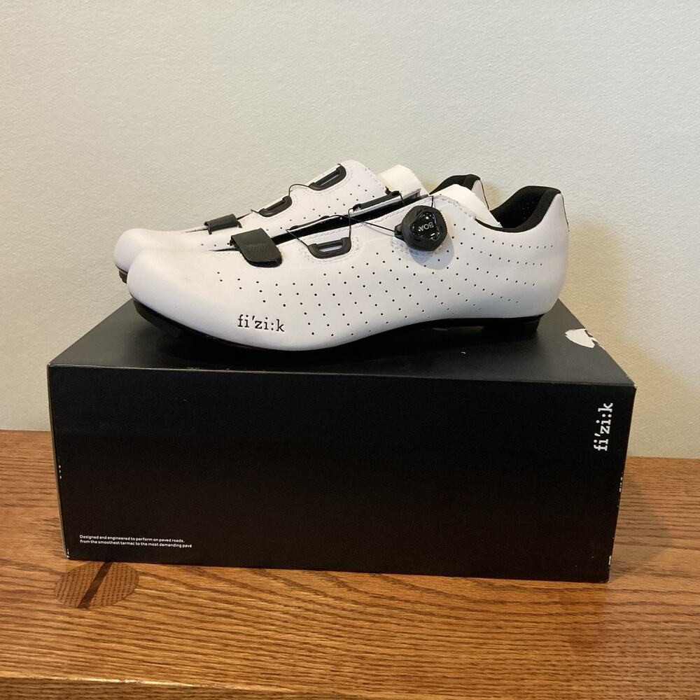 Fizik Tempo Overcurve R5 Bike Cycling Shoes White Size US 11.5 |EU 45.5| Boa Tie